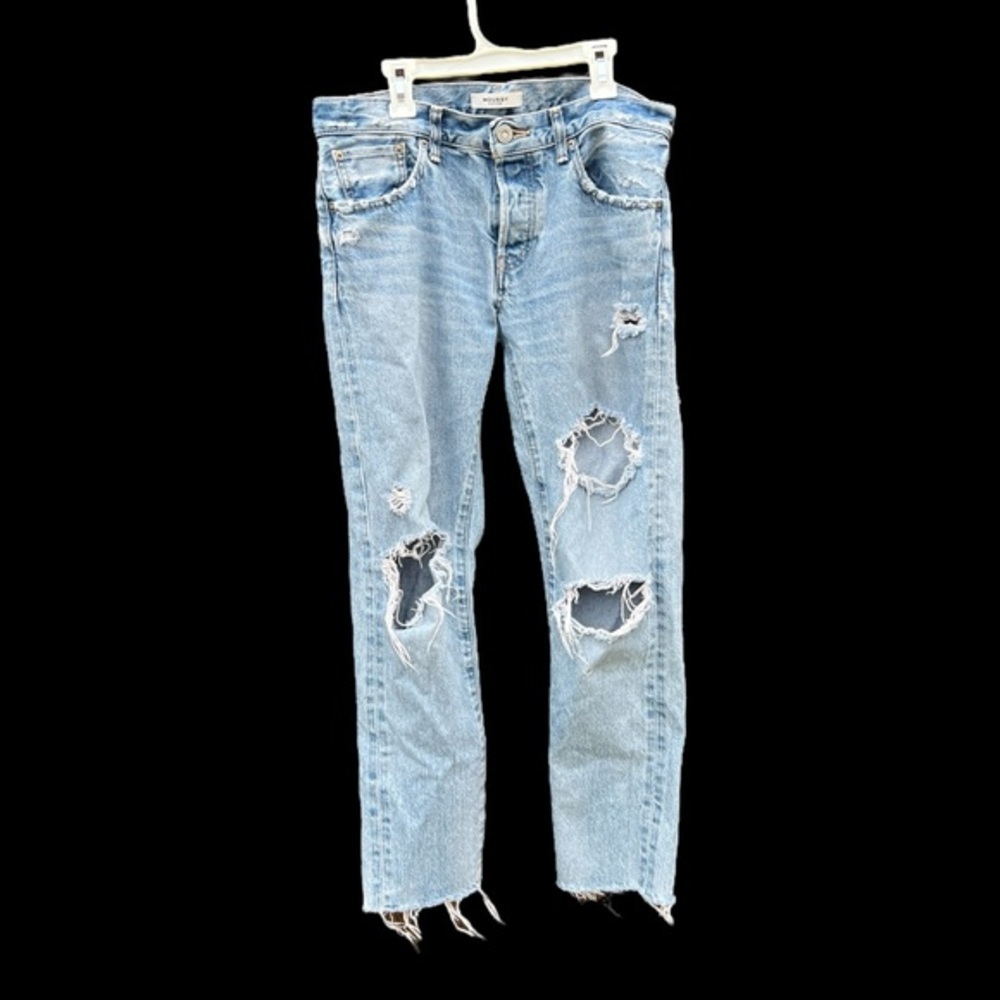 MOUSSY VINTAGE BRANFORD WOMEN’S JEANS SIZE 27 TAPERED LIGHT WASH 100% COTTON